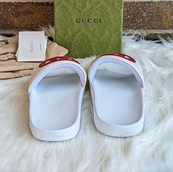 Gucci Interlocking G Logo Rubber Slide - Picture 7 of 12